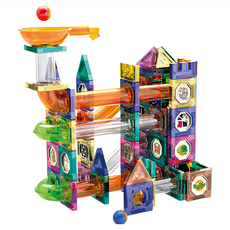 PLAYFUL TOYS 頑玩具 磁力管道積木 126片, 1盒, 混和顏色