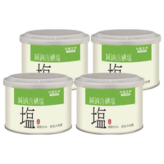 TAIYEN 台塩生技 減鈉含碘鹽 減鈉50% 清淡少負擔, 300g, 4罐