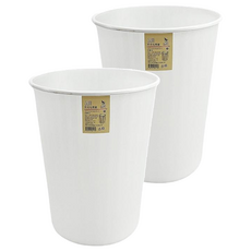 UDA 有達 大圓日光垃圾桶 Set 2, 14L, 直徑26.4x34.8cm, 26.4 x 34.8cm, 霧白