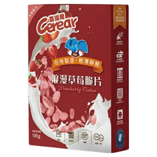 Cerear 喜瑞爾 浪漫草莓脆片，非油炸，低脂，含鐵鈣, 185g, 1盒