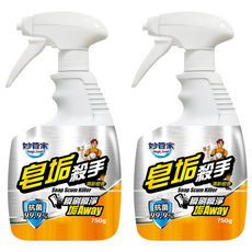 妙管家 皂垢殺手, 皂垢/尿垢/黃垢 一瓶搞定, 750g, 清新柑橘香, 2瓶