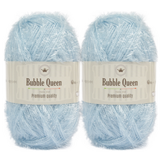 brandyarn Bubble Queen系列 菜瓜布線, 淺藍色 2入, 韓國製, 聚酯纖維 100%, 90克 2入, 2捲