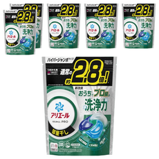 ARIEL Pro 4D立體洗衣膠球補充包 綠色室內曬衣, 31顆, 6袋