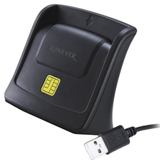 RONEVER 直立式晶片讀卡機 65 x 63 x 45mm 線長120cm 86g, PC411, 1個