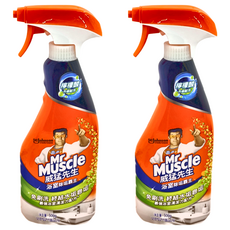 Mr Muscle 威猛先生 浴室除垢霸主清潔劑 噴槍瓶, 檸檬酸升級配方, 免刷洗, 頑垢立除, 500g, 2個