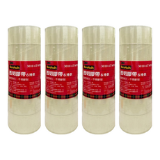 3M Scotch 透明膠帶 6卷裝，黏性持久不易斷裂, 3010-6T, 4組