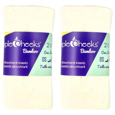 AppleCheeks 超柔有機竹棉尿墊 2個, 70%竹纖維 30%有機棉, 加拿大產