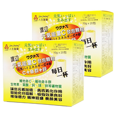 Jen Sheng 人生製藥 渡邊元氣能量C發泡顆粒 C+B群+鋅, 10g, 20包, 2盒