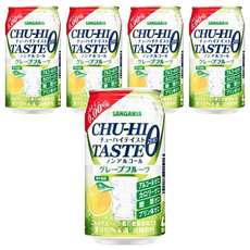 SANGARIA 無酒精葡萄柚飲料, 零酒精零卡路里零糖零嘌呤, 350ml, 5罐