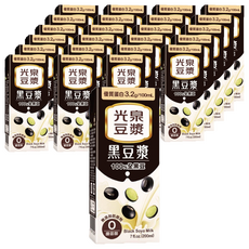 光泉 黑豆漿, 100%全黑豆, 優質蛋白 3.2g/100mL, 無添加防腐劑, 零膽固醇, 200ml, 24入