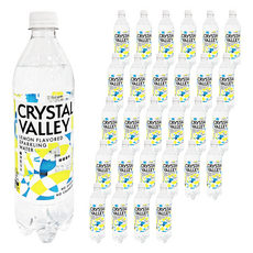 金車 CRYSTAL VALLEY 礦沛 氣泡水 檸檬風味, 高碳酸, 無糖, 無熱量, 585ml, 96瓶
