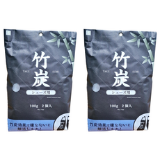 KOKUBO 小久保工業所 日本竹炭除臭包 鞋子用 2入, 有效除濕/脫臭/防霉, 可重複使用, 經濟環保, 200g, 2包