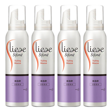 Liese 莉婕 絲逸歡造型泡沫，彈力捲度 柔順好整理, 150ml, 4瓶