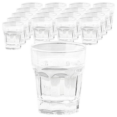 JINGLASS 八角燒酒杯 6入組, 50毫升, 透明玻璃杯, 透明, 18個