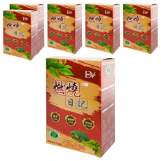 DV 麗彤生醫 燃燒日記膠囊, 兒茶素+綠原酸咖啡+可可多酚, 三效黃金配方, 30顆/盒, 16.5g, 6盒