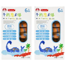 Nnutrinini 脆妮妮 牛奶磨牙棒, 原味無添加, 6個月以上寶寶適用, 原味, 112g, 2盒