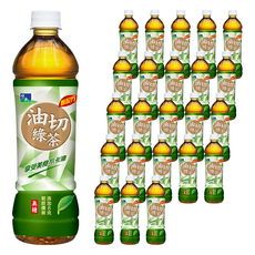 悅氏 油切綠茶, 無糖, 添加8克菊苣纖維, 享受美食無負擔, 24瓶, 550ml
