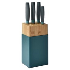 ZWILLING 雙人 Now S 五件式彩色刀座組 莓果藍, 1組, 刀子 4支 + 刀座