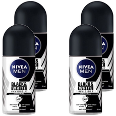 NIVEA 妮維雅 男士止汗爽身乳液 無印乾爽, 5合1, 48小時防護, 50ml, 4瓶