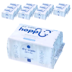 hoppi 雲柔乾濕兩用巾, 100抽/包, 加厚柔軟舒適, 嬰兒媽媽皆宜, 100張, 12包