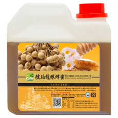 彩花蜜 台灣琥珀龍眼蜂蜜, 低溫濃縮保持酵素活性, 無農藥噴灑豐富蜜源, 1.2kg, 1桶