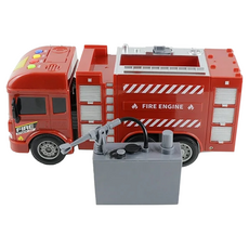 BAOLE STAR TOYS 寶樂星 聲光慣性仿真消防車，紅色，聲光效果，慣性滑行，仿真造型, 1盒