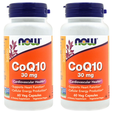 NOW Foods 精純CoQ10膠囊食品 30mg 60顆, 100%美國原裝進口, 400mg, 2罐
