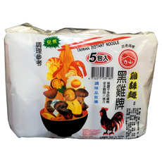 黑雞牌 雞絲麵 素 5包, 275g, 1袋