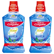 Colgate 高露潔 全效含氟漱口水 薄荷清新, 500ml, 2瓶