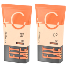 MAYBELLINE 媚比琳 FIT ME 水啵啵裸妝乳 02 TINT 維他命C, 2條