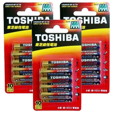 TOSHIBA 東芝 鹼性電池 4 號, 10顆, 3組
