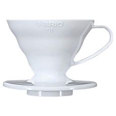 HARIO 好璃奧 V60白色01樹脂濾杯INT, 長115×寬100×高82 口徑95 mm, 1個