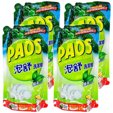 泡舒 洗潔精 綠茶 補充包，溫和不刺激，洗淨力強, 800g, 4包