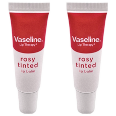 Vaseline 凡士林 玫瑰潤色護唇膏，高度滋潤保濕，淡淡粉色，10g, 玫瑰潤色, 2條