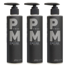 Play&Joy POWERMAN 男性清潔乳, 含酵母鋅, 植物萃取, 添加玻尿酸-250ml, 3瓶