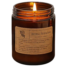 棕瓶Aroma Sensation香氛蠟燭, 玫瑰檀香, 200g, 1個