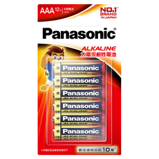 Panasonic 大電流鹼性電池 4號, 12顆, 1組