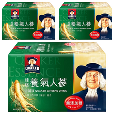 QUAKER 桂格 無糖養氣人蔘, 60ml, 6瓶, 3盒