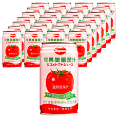 KAGOME 可果美 有鹽蕃茄汁, 24罐, 完熟蕃茄 台灣製造, 340ml, 48罐
