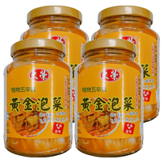大榮 黃金泡菜, 清香、開胃、爽口, 豐富活性乳酸菌, 360g, 4罐