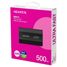 ADATA 威剛 SD810 外接式固態硬碟SSD SD810-500G-CBK, 500GB, 黑色