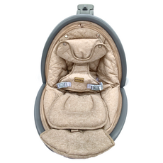 Smartmom 安撫電動斜躺搖籃，適用年齡：2個月以上, 內徑64 x 34cm, 卡其色