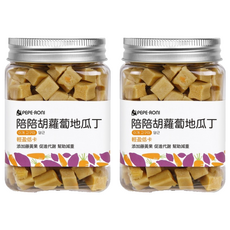 PEPE-RONI 陪陪肉肉 狗零食, 胡蘿蔔地瓜丁, 膳食纖維, 助於排便, 180g, 2罐