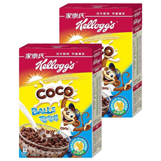家樂氏 COCO 可可猴 可可球，含多種維生素，搭配牛奶美味又營養，穀物脆片, 170g, 2盒