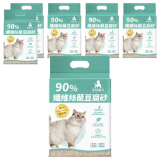 PetsTimes 毛孩時代 90%纖維絲蘭豆腐砂 6L, 2.5kg, 6包