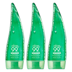 HOLIKA HOLIKA 99% 蘆薈舒緩凝膠, 濟州榨蘆薈葉汁, 肌膚快速補水, 250ml, 3瓶