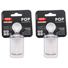 OXO POP配件 篩粉匙, 適用於POP按壓保鮮盒, 可扣在盒蓋內, 方便收納, 9 x 3.5 x 3.5cm, 2個