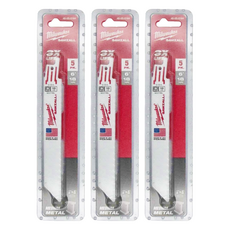 Milwaukee 美沃奇 鐵工專用 6吋軍刀鋸片 Set 5入, 3組