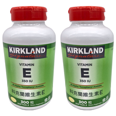 Kirkland 科克蘭 維生素E 350IU 300粒 軟膠囊, 300顆, 2罐