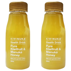 KIWINUKA 紐西蘭奇異果麥蘆卡蜂蜜飲, 南阿爾卑斯山泉水, Zespri認證的有機奇異果, 紐西蘭野生麥蘆卡蜂蜜, 230ml, 2瓶